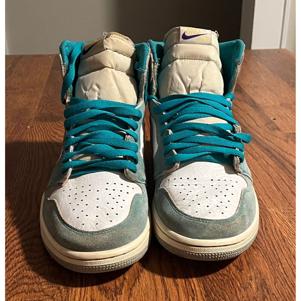 Nike Air Jordan 1 Retro High OG Turbo Green White Mens Size 12 - Picture 4 of 7
